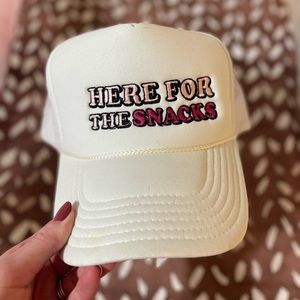 Here For The Snacks Foam Trucker Hat
